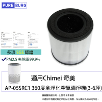 PUREBURG 適用Chimei奇美AP-05SRC1空氣清淨機3-6坪 副廠活性碳HEPA濾網 F05HPH13
