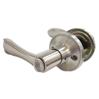 門鎖 25-SN-ET 水平鎖 60 mm (有鑰匙) 磨砂銀 水平把手 客廳 辦公室 臥室 房門專用 白鐵色