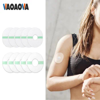 10Pcs/Set Transparent Dynamic Blood Glucose Meter Sensor Fixed Sports Patch Adhesive Patch Shower Waterproof Invisible Non-slip