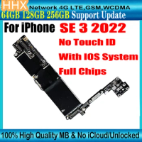 For iPhone SE 3 2022 Motherboard 64gb/128gb Mainboard Free iCloud With System Support Update Logic Board Full Function Replace