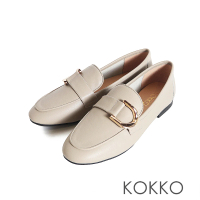 【KOKKO 集團】率性簡約隨妳彎柔軟包鞋(淺灰色)