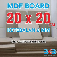 [PROMO] MDF BOARD / PAPAN MDF / TRIPLEK / MULTIPLEK / PLYWOOD 6 MM - 20 x 20 cm