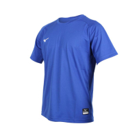 MIZUNO 男棒球練習短袖T恤-美津濃 吸濕速乾 運動 上衣 台灣製 12TC0L1116 藍白
