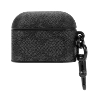 【COACH】AirPods Pro 1/2代 保護殼套 經典黑(硬殼/耳機套/耳機殼)