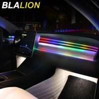 BLALION Car LED Ambient Strip Light 110cm USB Plug With App Remote Control Atmosphere Lights Auto Interior Decorative Lamp Fiber
