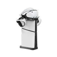 New PS5 Slim Vertical &amp; Horizontal Stand VR2 Helmet Headset Holder for Sony Playstation 5 Slim Game Console Accessories
