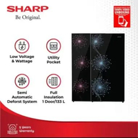 KULKAS SHARP SJX167MG DP DB Kulkas Lemari Es 1 pintu Garansi Resmi & 100% Ori WRAPPING BUNGA PINK