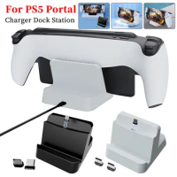 For PS Portal Charging Base Type-C Charging Dock LED Indicator Game Console Charger Dock For PlayStation 5 Gaming Accessories