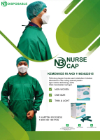 NURSE CAP N3 PENUTUP KEPALA NON WOVEN TOPI PERAWAT NURSE CAP MEDIS