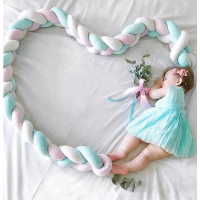 Pelindung bumper katil bayi, 400cm, Ba, peralatan tempat tidur, kusyen, simpulan katil bayi