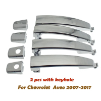 มือจับประตูด้านนอก Chrome W/keyhole ด้านหน้าด้านหลังซ้ายขวาสำหรับ Chevy Aveo Captiva 964682669646830