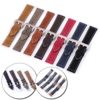 18mm 20mm 22mm 24mm Vintage Watch Strap Genuine Leather Watch Band Watch Accessories High Quality Frosted Watch Strap Watchbands