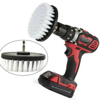 5 Inch Drill Brush Attachment Power Scrubber Tools For Cleaning Glass Car Tires Cordless Drills Soft Cleaning Brush Accessories