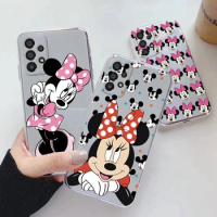 Minnie Mouse Mickey Fundas For Samsung Galaxy A52 A52S A 52 Silicone Phone Case Cartoon Coque Capa For Samsung A52 Cover Clear