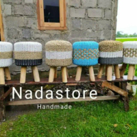 Stool, caffe, resto, teras, kursi jamur , stool anyaman seagrass