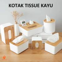 Kotak Tempat Tissue Tisu Kayu Multifungsi Wood Tissue Dispenser Box