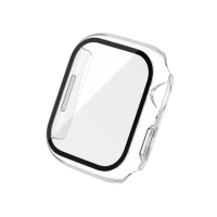【General】Apple Watch 保護殼 Ultra 2 / Ultra 簡約輕薄防撞防摔 鋼化玻璃二合一 手錶保護殼(冰川透)