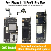 No icloud ID Account Good Motherboard For iPhone 11 Pro Max Unlocked With / NO Face ID Clean iCloud Logic Board Good 100% Tested
