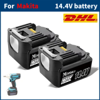 14.4V 4/5/6Ah Li-ion Battery Replacement for Makita 14v Battery BL1440 LXT200 BDF340 TD131D With LED