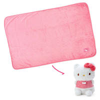 【SANRIO 三麗鷗】可收納玩偶造型毛毯 3用毛毯 Hello Kitty