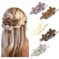 Yanibest 5 Pcs Flat Hair Clips - Stylish Lay Flat Claw Clips for All Hair TypesMulti-Styles Matte No