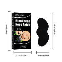 EELHOE Tambalan Hidung Babi Hitam Tambalan Masker Hidung Arang Bambu dan Penghilang Jerawat Treatmen