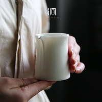 豬油白君子公杯德化白瓷茶海簡約功夫陶瓷過濾茶具配件茶漏套裝