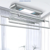 New Multi function Smart Electric Ceiling Lifting Folding Hanger Remote Control Laundry Electric Automatic Drying Clothes Rack