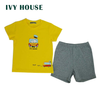 IVY HOUSE常春藤 加萊卡純棉可愛小汽車印花T恤套裝(90~120CM)台灣製