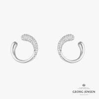 【Georg Jensen 官方旗艦店】MERCY 耳環(18K白金、白鑽)