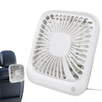 Car Backseat Fan Mini USB Desk Fan with 3 Speeds Seat Headrest Clip Fan Summer Cooling Air Fans Vehicle Interior Accessories