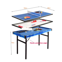 TB-4808 Mini Multifunctional Children's Desktop wood Billiards Pool Table Sets Billiards Table Tennis Ice Hockey Shuffle Board
