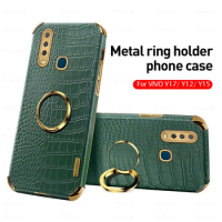 Electroplated phone case For VIVO V21 4G 5G V21e Y11S Y12 Y12S s Y15 Y17 Y20 Y20i Y20S Y30 Y50 Y73 crocodile pattern phoneshell