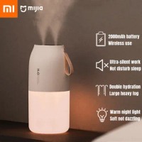 Xiaomi Dual Sprayer Air Humidifier 300ml USB Rechargeable Wireless Aroma Mist Maker Car Fogger Diffuser Light Home Appliances