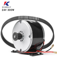 24V 300W MY1016 Brushed Motor For Electric Scooter With Belt Pulley Motor High Speed Scooter Engine Ebike Motor Kits