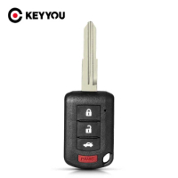 KEYYOU 10pcs 2/3/4 Buttons For Mitsubishi Eclipse Outlander Mirage Lancer Remote Car Key Shell Case