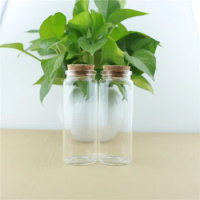 6pcs/lot 47*120mm 150ml Glass Bottle Stopper Opening 33mm Test Tube Storage Jar Bottle spice candy Containers Glass Jars Vials