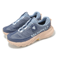 【MERRELL】越野跑鞋 Agility Peak 5 Boa GTX 女鞋 藍 粉 旋鈕 橡膠大底 戶外(ML068360)