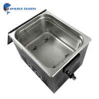 Blue Whale Digital Ultrasonic Cleaner 6.5L Ultrasound Machine with Degas Semiwave Heating for Electric Oven Tank Plate Tray