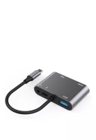 aMagic USB Type-C插頭轉HDMI/VGA/USB-A/USB-C/Audio 5合1轉換器 1080P Type-C+USB-C數據線 2米延長線 轉換線推薦 小屏轉大屏智能轉換 連接