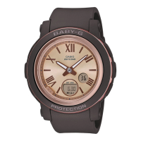 【CASIO 卡西歐】BABY-G 精緻與醒目自我風格薄型羅馬時刻設計運動休閒錶-玫瑰金框X咖啡(BGA-290-5A)