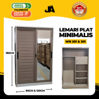 Lemari Plat Minimalis WB 201 & 301 Serbaguna 90 & 120cm / Sliding Pakaian Berkualitas Palembang