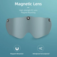 ROCKBROS Hemlet Goggles Magnetic Windproof Lens Easy to Disassemble