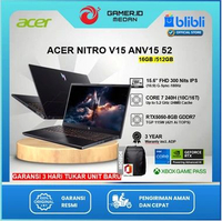 Acer Nitro V15 ANV15 Core 7-240H 16GB 512GB SSD RTX 5050 15.6″ FHD 180Hz Win 11 Home+OHM 2024+M365 -