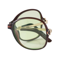 【MEGASOL】折疊式-寶麗萊抗UV400濾藍光眼鏡(gucci設計師同款-9217BZ-兩色)