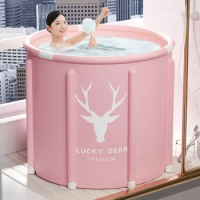 Foldable Lucky Deer Bath Tub, Household Ice Therapy TubBathing Bucket for Adults, Full Body Ice Bath