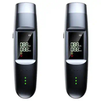Alcohol Tester Rechargeable Digital Breath Tester Breathalyzer Gas Alcohol Detector Voice Broadcast and Breath Alcohol Tester