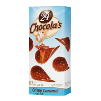 即期品【36 Chocola’s】比利時海鹽焦糖巧克力圓脆片80g(效期：2024/10/28)