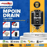 MPOIN Drain Tangki Toren Tandon Air | MPOIN Drain 350 Liter s/d 2000 Liter - plus Kaki Anti Lumut Ga