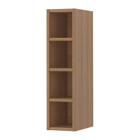 VADHOLMA 開放式收納櫃, 棕色/染色梣木, 20x37x80 公分
